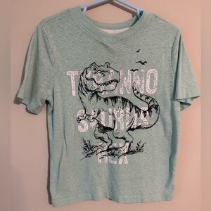 🦖5/$15 Mint Green Boys Size 4 “Tyrannosaurus” Dino Short Sleeve T-Shirt